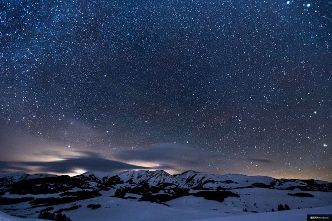 雪山夜空明星夜壁纸风景摄影图片图片壁纸