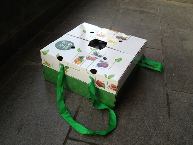 水果包装设计葡萄礼盒包装水果折叠瓦楞纸盒在生产淘宝网