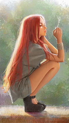 人物插画—二次元厚涂欧美风