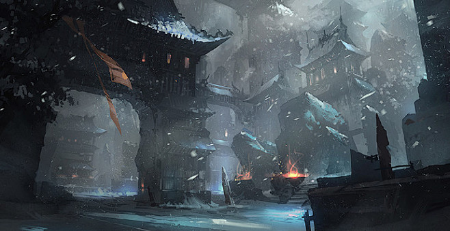 建筑场景原画