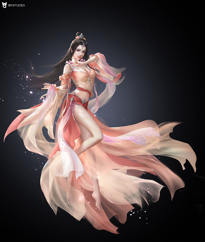 古风厚涂插画