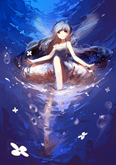 net 那些曾经迷恋过的蓝色调治愈系插画图片 1 weimeifan.