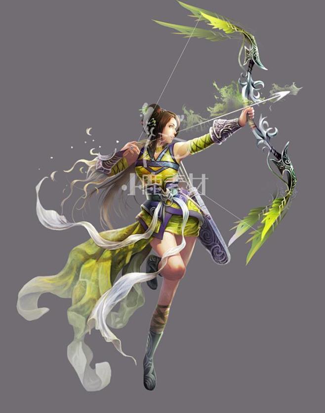 女性弓箭手