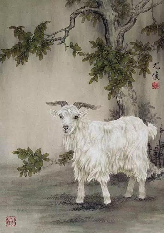 工笔羊太逼真了手绘