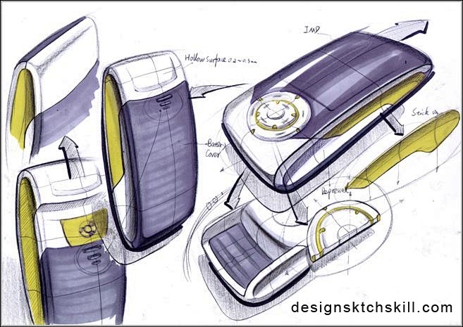 com 马克笔如何表现手机设计方案-产品设计手绘-中国设计手绘技能网