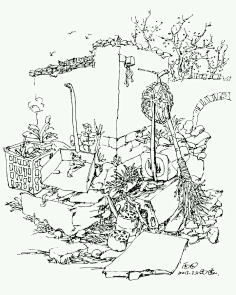 忘川秋瑟采集到场景线稿