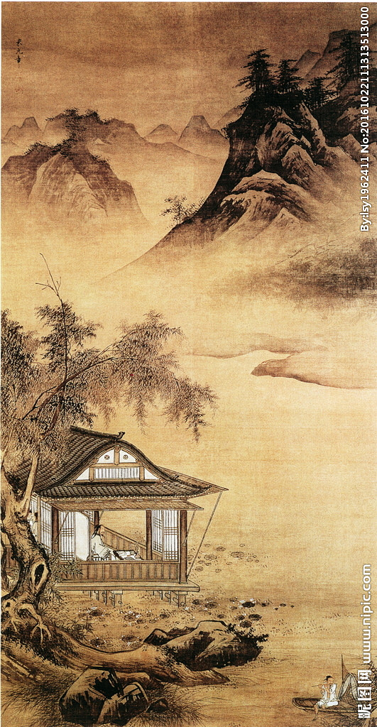 山水画中国风中国水墨画水墨画古画古代山水画中国元素画国画文化艺术