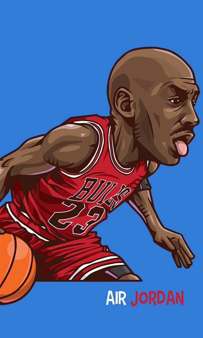 nba球星q版人物漫画手机壁纸
