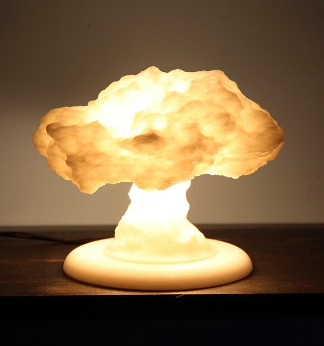 3D打印的蘑菇云灯。文件模型图样https://mym完整的室内设计可在包括什么图片