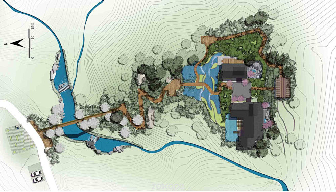 景观平面图zoscape平面图设计总图siteplan构图