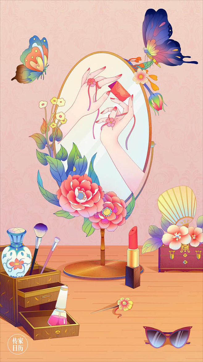 国潮风插画-花瓣网|陪你做生活的设计师 | 彩色 插画