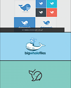 com whales鲸鱼图案logo设计