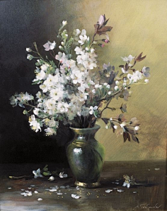 俄罗斯画家sergey a. tutunov油画花卉绘画作品
