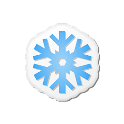 蓝色的雪花图标iconpngcom