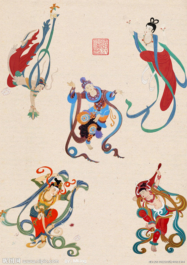 造型-花瓣网|陪你做生活的设计师 | 敦煌飞天壁画原图