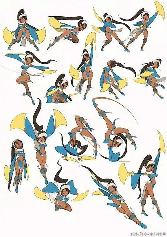 绘画参考人物动态参考舞蹈动作日常动作武打动作等等