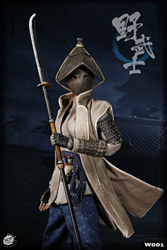 com poptoys 新品:1/6 女将系列 w001-女浪人-野武士 可动人偶兵人