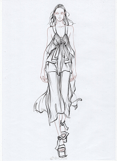 服装线稿-花瓣网|陪你做生活的设计师 | 怎样画服装图