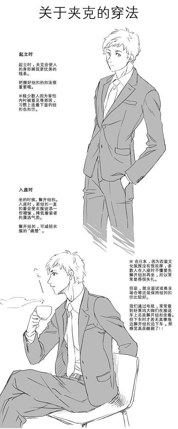 轻微课采集到【推荐】男性西装与鞋子的画法—轻微课漫画学习区