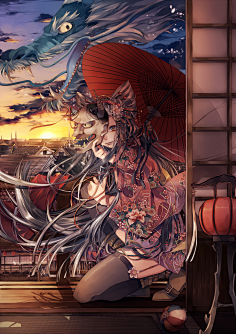 p站画师月冈月 