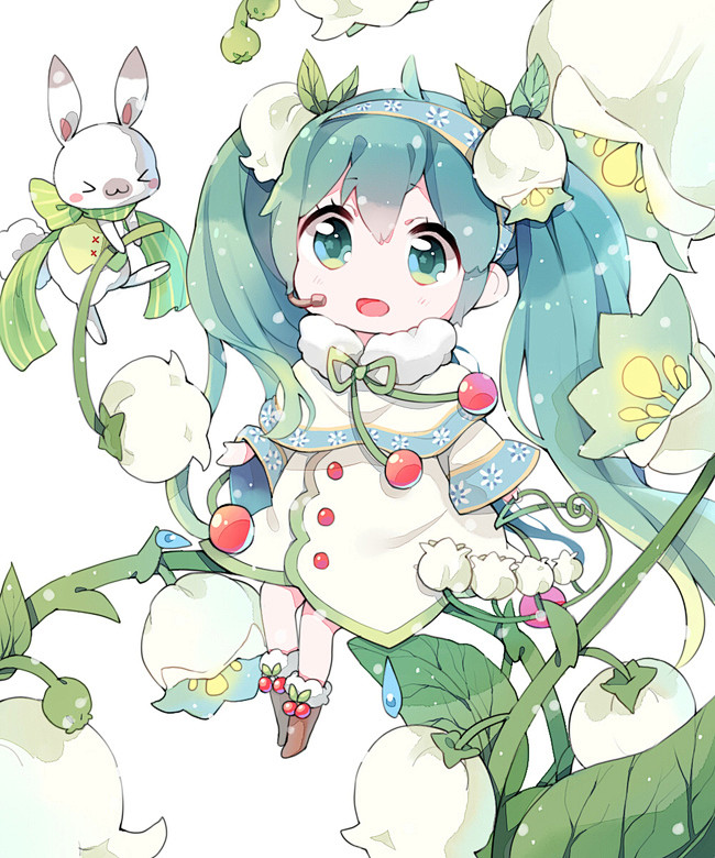 vocaloid初音未来同人图插画壁纸2015雪ミク半次元第一中文cos绘画