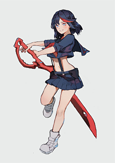 com 【动漫原画】斩服少女设定集 动漫原画 人设 分镜 手稿 等素材
