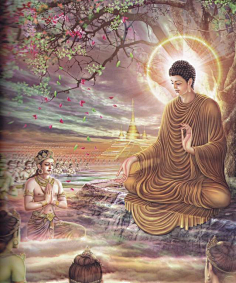 cn 31  菩提树下不动而升 为天子说法 佛陀应天神的邀请,不动而上升