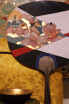 cn 【中秋】团扇岩彩画作小集,团团圆圆以贺中秋|纯艺术|国画|莲羊
