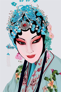 【手绘】--戏子人物插画素材