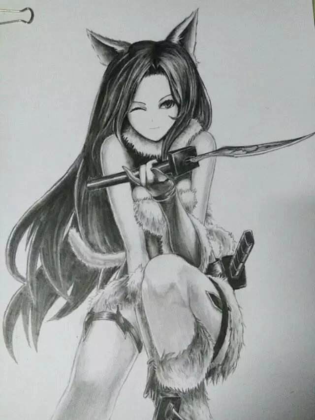 唯美图片青春治愈动漫美少女冷色系黑白闺密少女动漫之you妖媚毒古风