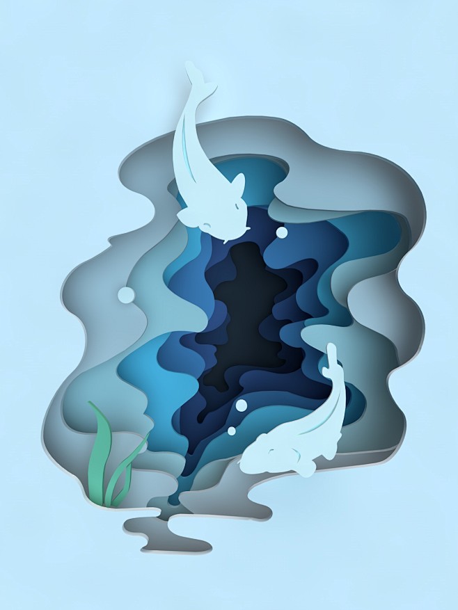 c4d第四课学员作业剪纸风格