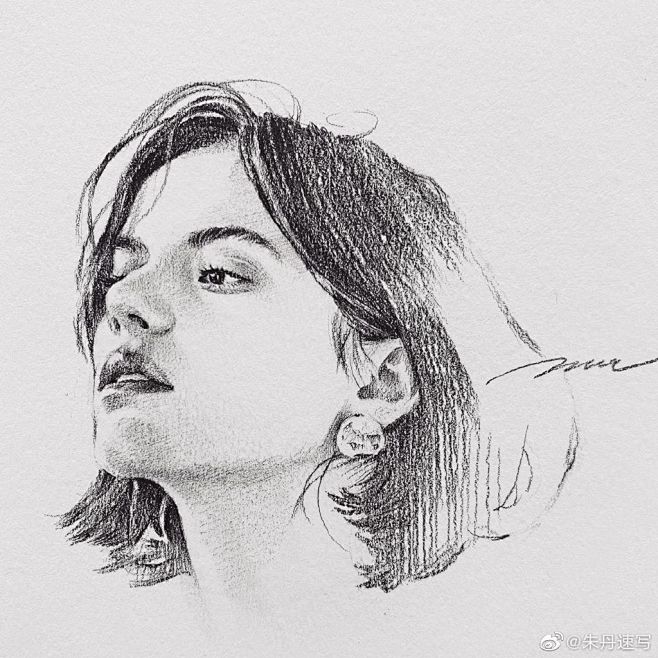 19:30:20朱丹速写的微博_微博朱丹【人物速写】菜鸟学画同采自weibo