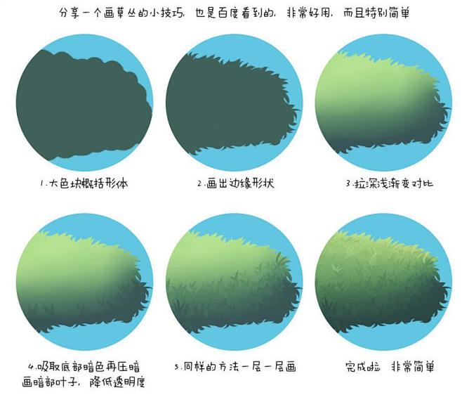 草丛的画法