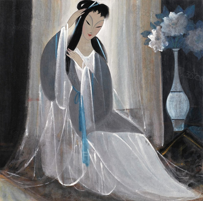 林风眠 仕女图