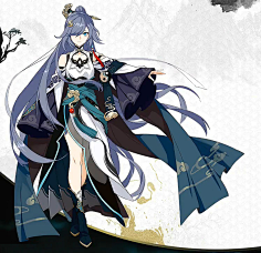 com 三团征集【面包家】崩坏3 符华上仙 云墨丹心 古风游戏cos服套装