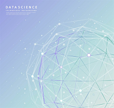 放射状淡蓝背景科技质感线条棱角球体数字科学多边形图案设计ai