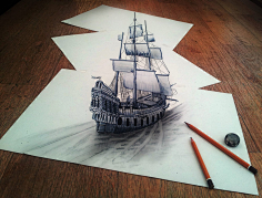 素描-立体素描画
