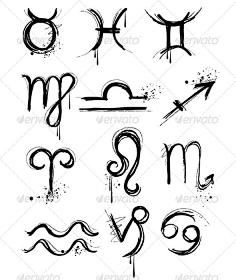 星座符号——纹身矢量zodiac symbols   tattoos vectors水瓶座