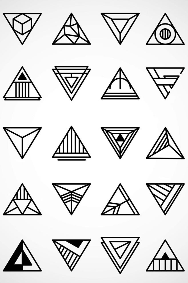 创意三角形量图形图标