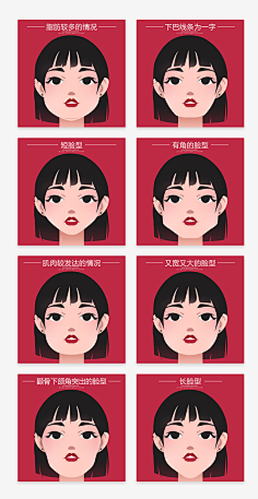 net 医美医疗类插画作品_王存伟_【68design】 乌啦啦hu采集到脸型和