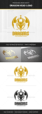 龙头标志模板——波峰标志模板dragon head logo template - crests