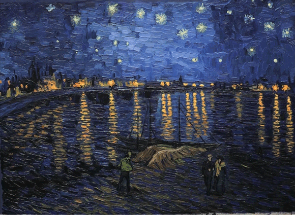原作出自梵高罗纳河上的星夜1888