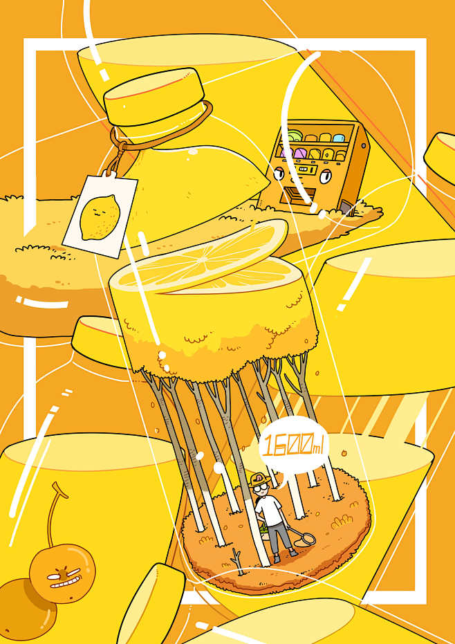 cn 醉看墨花月白,恍疑雪满前村 创意出品:bhb-ued 插画绘制:饼子会飞