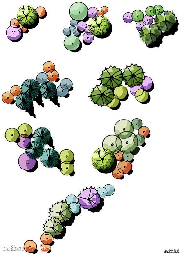植物配置平面图例环艺互助吧百度贴吧