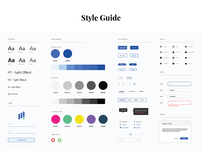 ui style guide-花瓣网|陪你做生活的设计师 | big ci