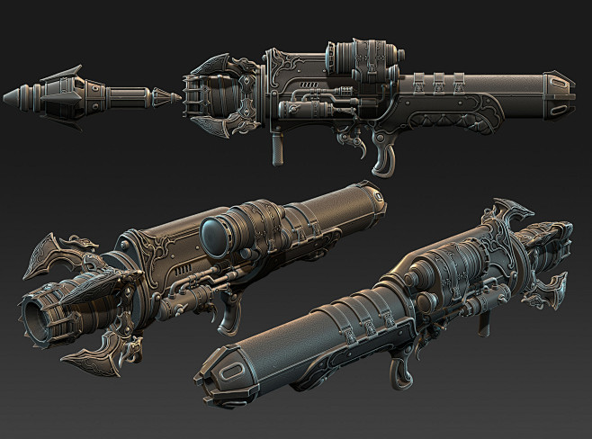 墨水点点采集到武器 / 硬表面  采集 artstation.
