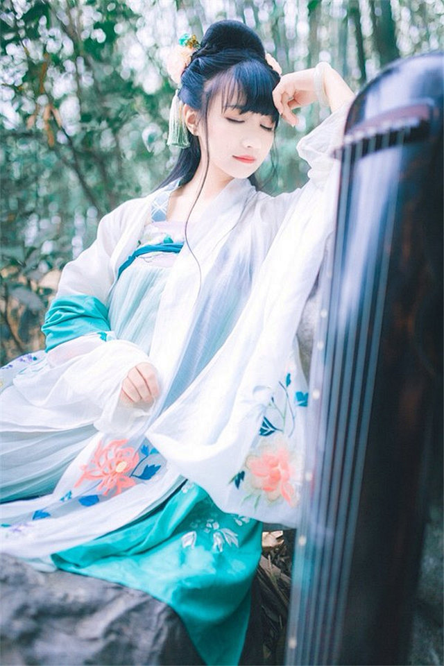 美女高清长发手机古筝唯美古风壁纸下载美女图片下载校花图片