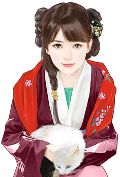 晨露冷心采集到绝美女子古风立绘