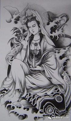 观音佛祖纹身素材