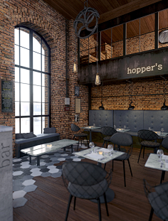 net hoppers bar : personal project interior of ba. behance.